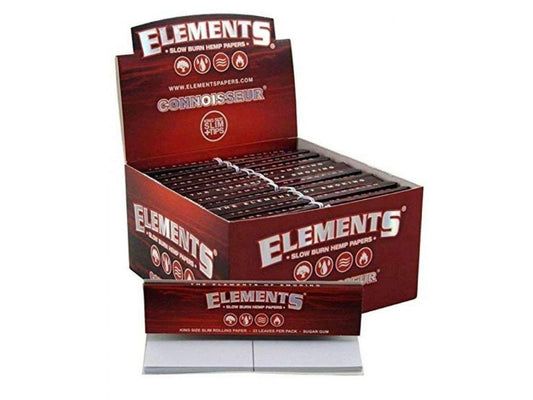 ELEMENTS Red Connoisseur King Size Slim - 24 Pack - VIR Wholesale