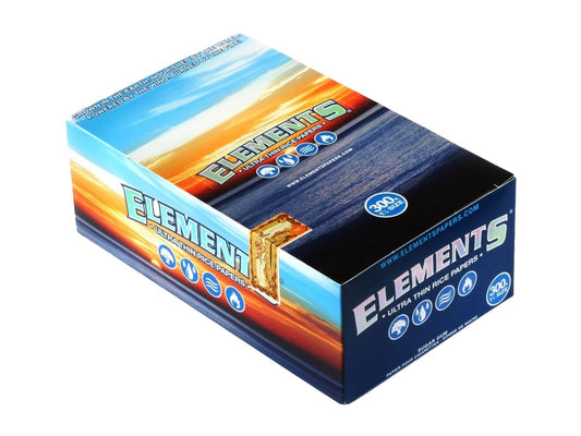 ELEMENTS Ultra Thin 1¼ Rice Rolling Papers - Box of 20 Packs - 300 Per Pack - VIR Wholesale