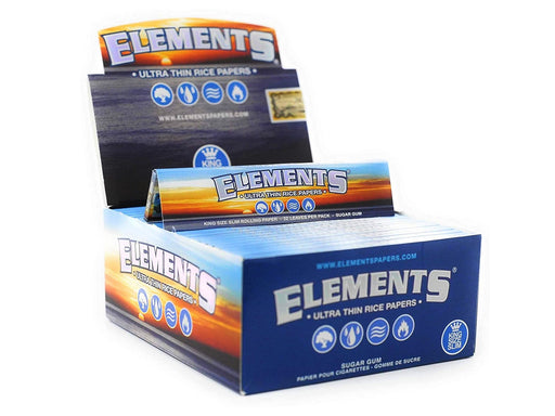 ELEMENTS Ultra Thin King Size Slim Rice Papers 50 Per Box - VIR Wholesale