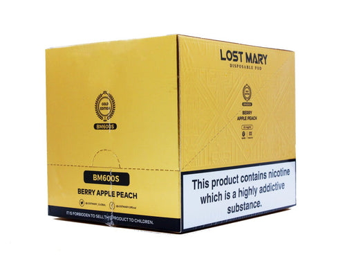 ELF BAR Lost Mary BM600 Gold Disposable Vape - 20mg - 10 Vapes Per Box (GOLD) - VIR Wholesale