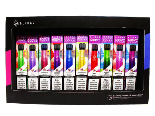 Elfbar 600v2 Limited Edition Christmas Gift Set - 10 Per Box (Mixed Flavours) - VIR Wholesale