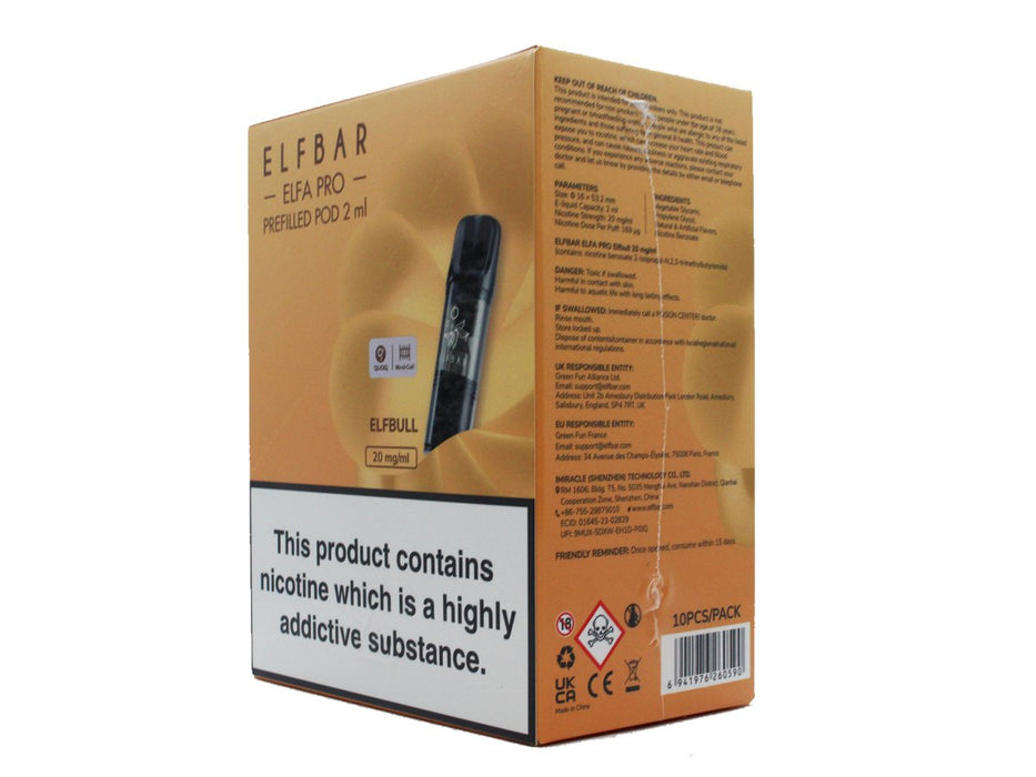 ELFBAR - ELFA PRO - Prefilled Pods - 20 Per Box - VIR Wholesale