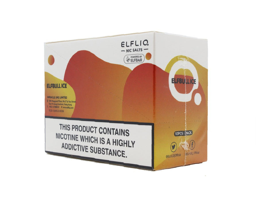 ELFLIQ - ELFBAR E-Liquids - 10ml Nic Salt E-liquid Range - 20mg - VIR Wholesale