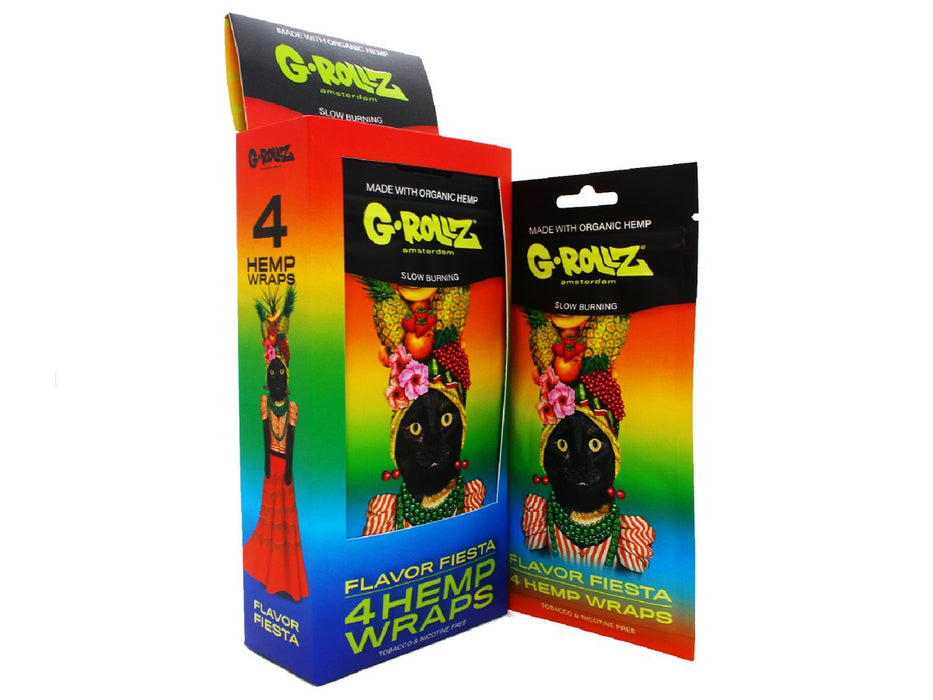 G-Rollz Hemp Wraps - 15 Per Box - 4 Per Pack - Flavor Fiesta - VIR Wholesale