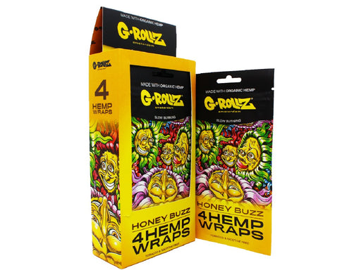 G-Rollz Hemp Wraps - 15 Per Box - 4 Per Pack - Honey Buzz - VIR Wholesale