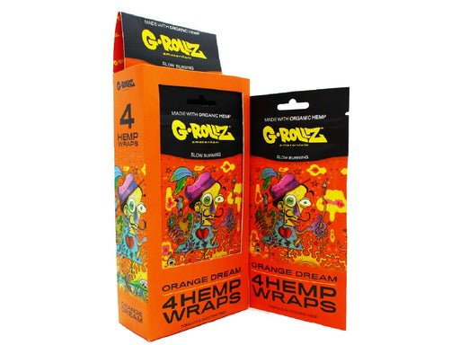 G-Rollz Hemp Wraps - 15 Per Box - 4 Per Pack - Orange Cream - VIR Wholesale