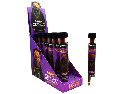 G-Rollz Herbal Blunt Cones - 12 Tubes Per Pack - 2 Cones Per Tube (Chamomile +Yerba Mate) - Purple Haze - VIR Wholesale