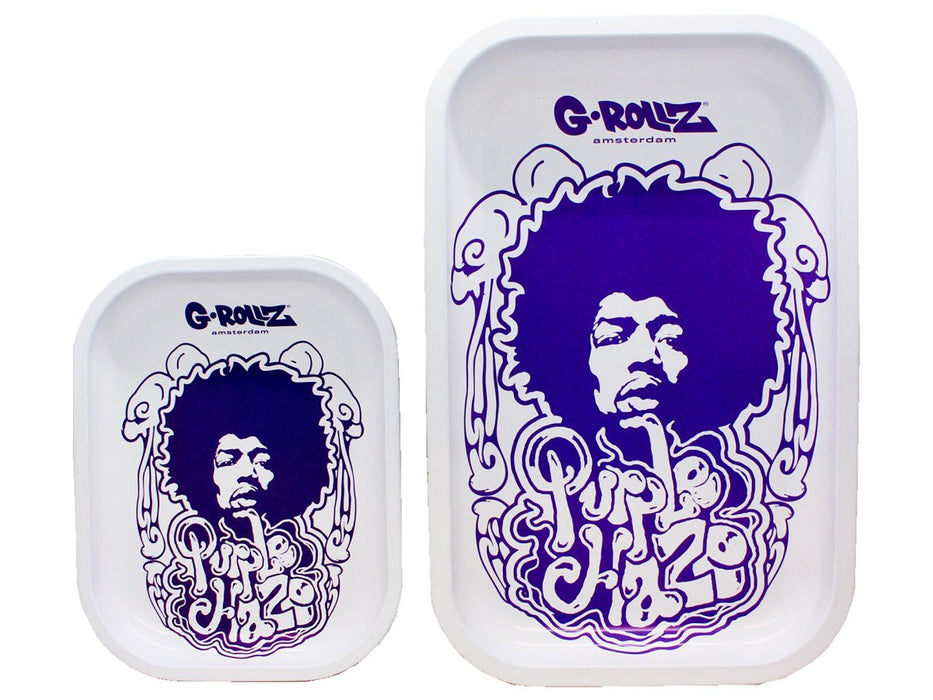 G- Rollz Medium Rolling Tray - Purple Haze Jimi Hendrix - VIR Wholesale