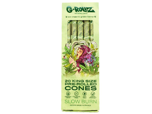 G-Rollz - Pre Rolled Cones 20 Pack - Bio Organic Green Hemp - VIR Wholesale