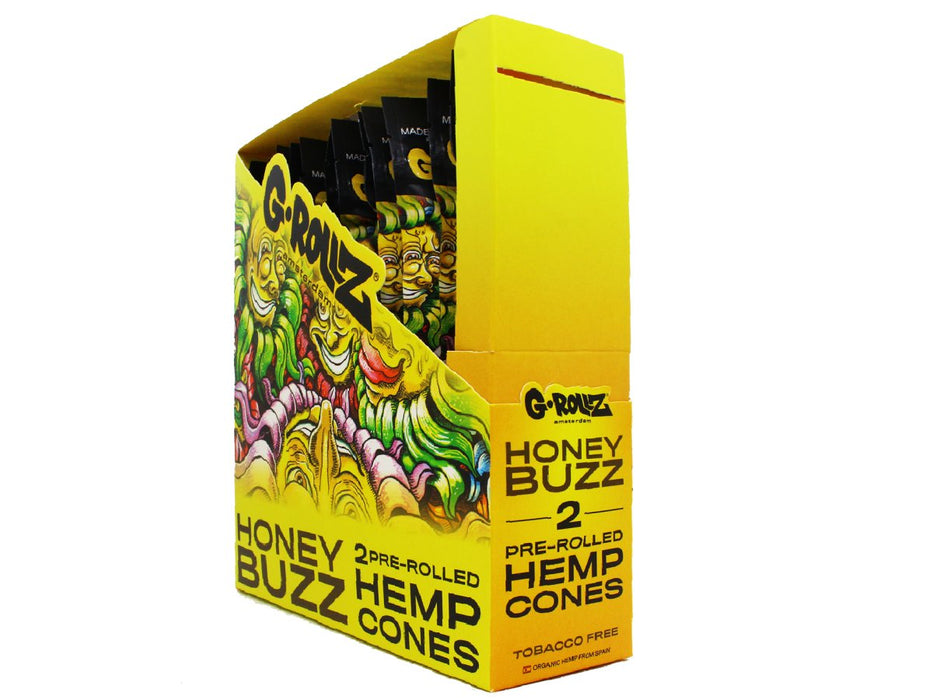 G-Rollz Pre-Rolled Hemp Cones - 12 Packs Per Box - 2 Cones Per Pack - Honey Buzz - VIR Wholesale