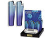 Genuine CLIPPER Blue Gradient Lighters With Tin Case Pocket Cigarette Lighter - VIR Wholesale
