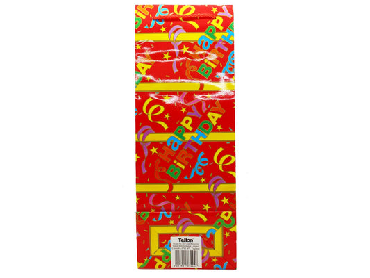 Gift Bags Birthday Bottle Code 3445T (14X5.25") - VIR Wholesale
