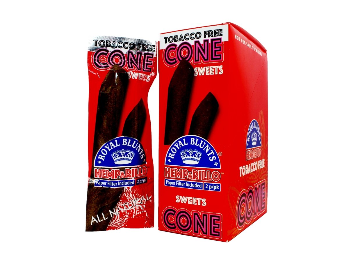 HEMP A RILLO Royal Blunt Cones - 10 Packs Per Box 2 Blunts Per Pack - Sweets - VIR Wholesale