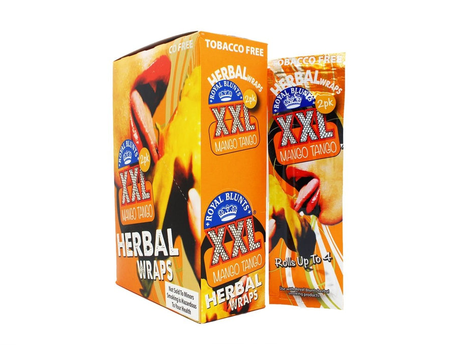 XXL Hemp Wraps Wet Mango Hemparillo Rolling Papers – 2 Per Pack, 25 Packs Per Box – Made In Mexico