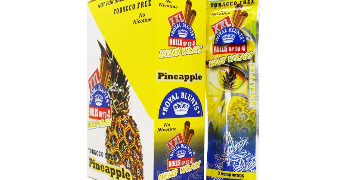 HEMP A RILLO Royal Blunt XXL Wraps 25 Per Box - 2 Per Pack - Pineapple ...