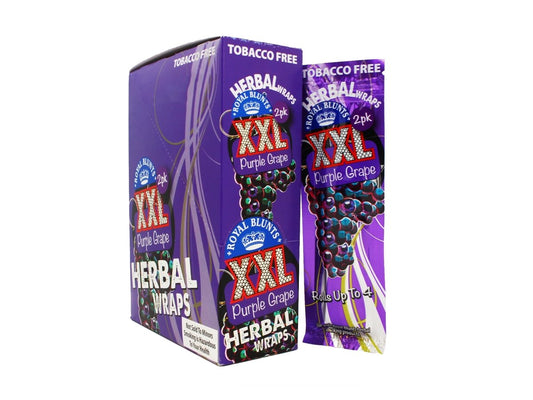 HEMP A RILLO Royal Blunt XXL Wraps 25 Per Box - 2 Per Pack - Purple Grape - VIR Wholesale