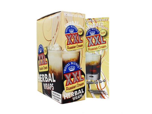 HEMP A RILLO Royal Blunt XXL Wraps 25 Per Box - 2 Per Pack - Russian Cream - VIR Wholesale