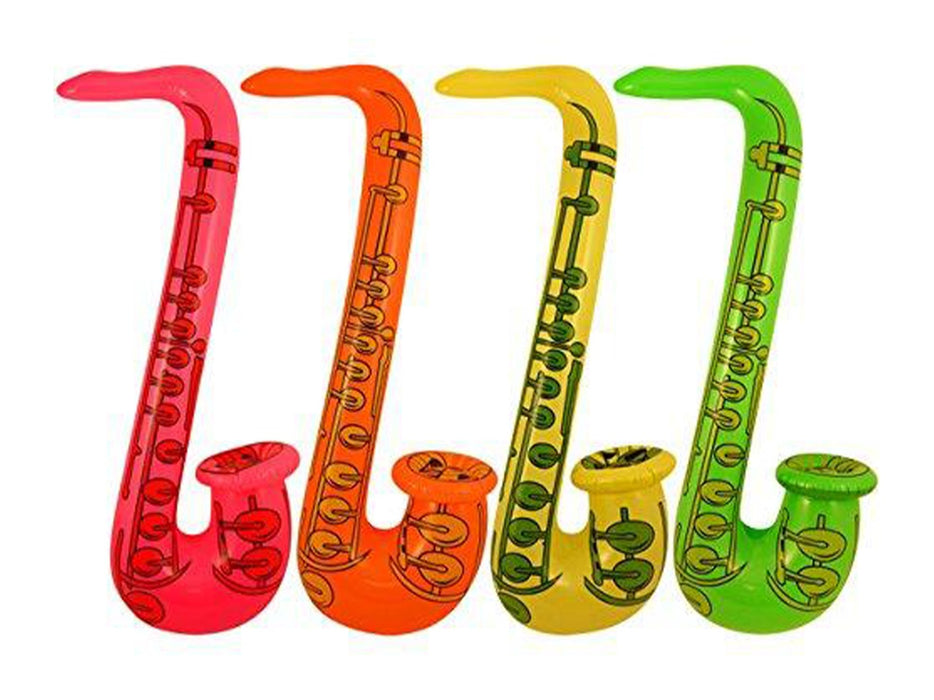 Inflatable Saxophone 75Ccm Assorted Colours (12 Pack Display Box) - VIR Wholesale