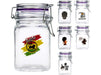 JUICY JAYS Jars Large Size Clear Transparent Colour Set Of 6 Jars In 6 Different Designs - VIR Wholesale