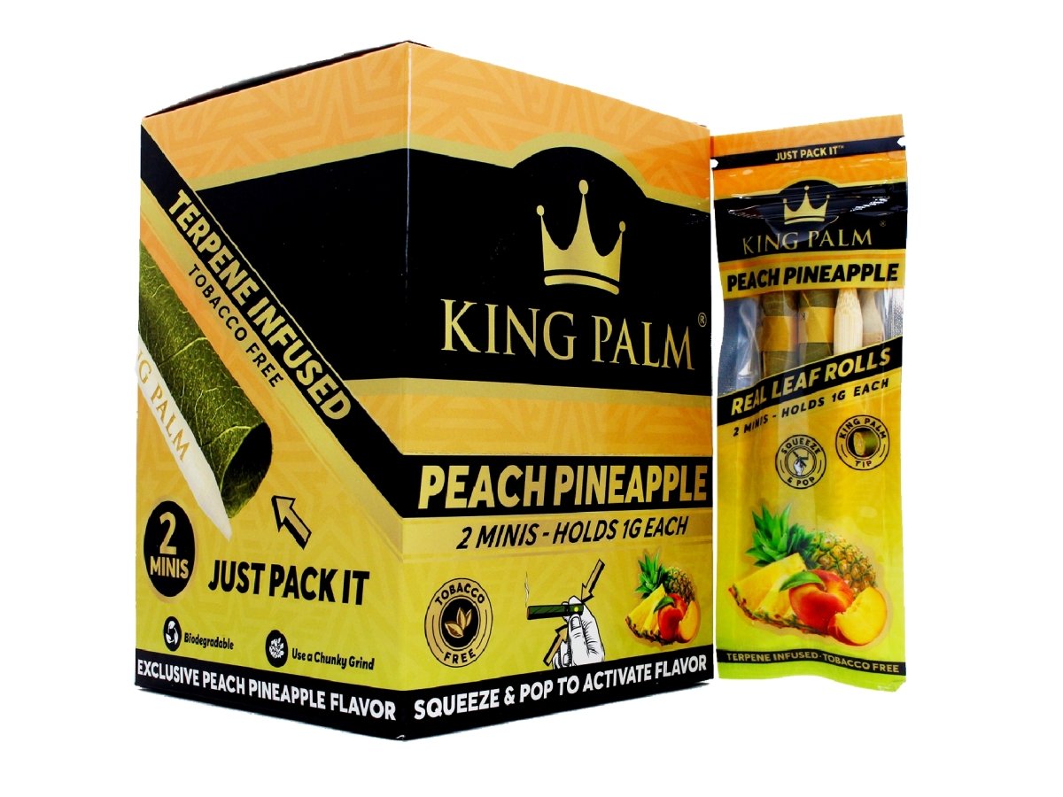 KING PALM 2 Mini Rolls - Peach Pineapple - VIR Wholesale