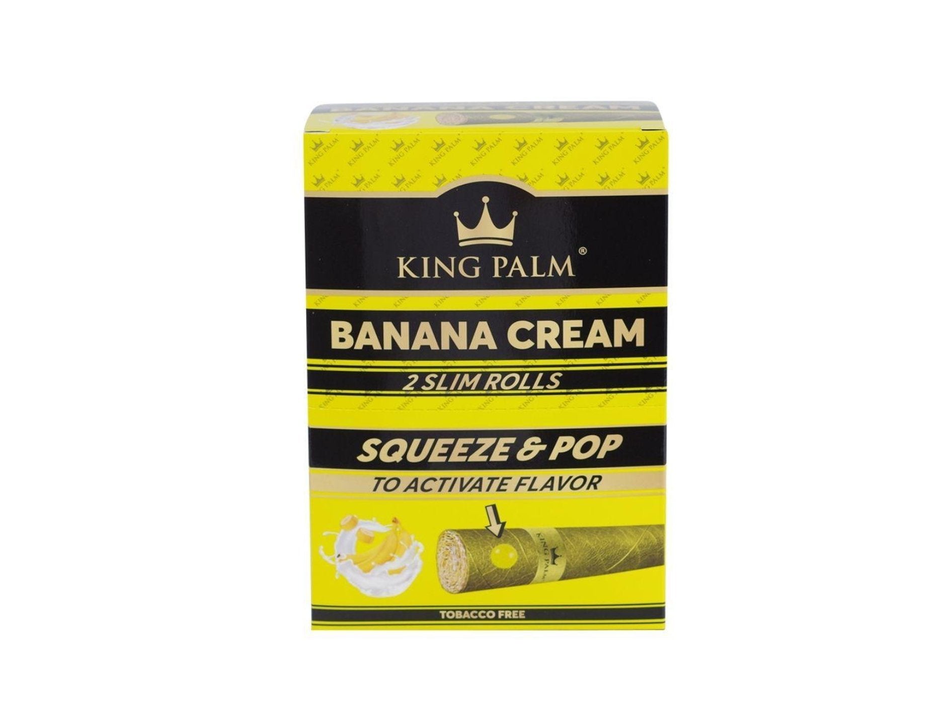 KING PALM 2 Slim Rolls Banana Cream - 20 Pack - VIR Wholesale