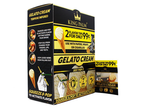 King Palm - Flavoured Filter Tips - 50 Packs Per Box - 2 Tips Per Pack - Gelato Cream - VIR Wholesale
