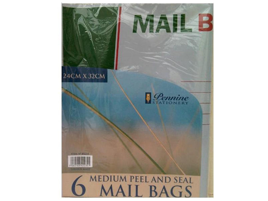 Mail Bags Medium Peel & Seal (6 Pack) - VIR Wholesale