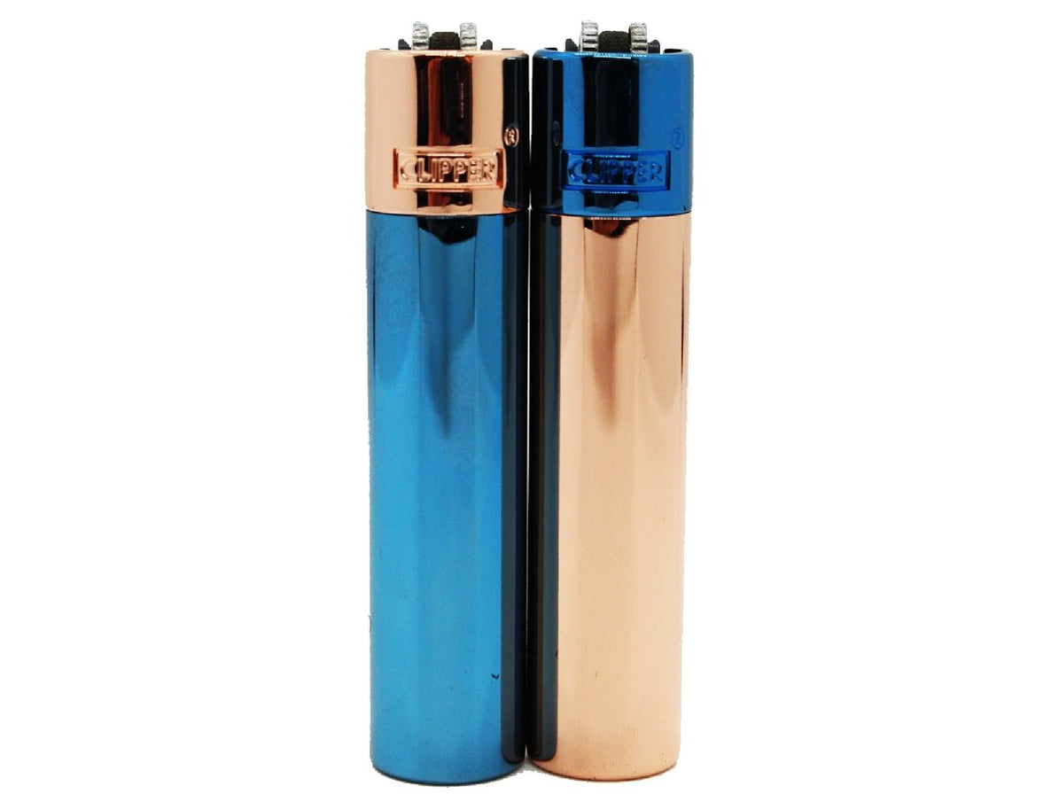 Metal CLIPPER Horizons Lighter With Case 12 Per Box Peach Blue metal-clipper-horizons-lighter-with-case-12-per-box-peach-blue