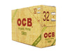 OCB Organic Hemp Cigarette 32 Slim Papers+32 Tips X32 - VIR Wholesale