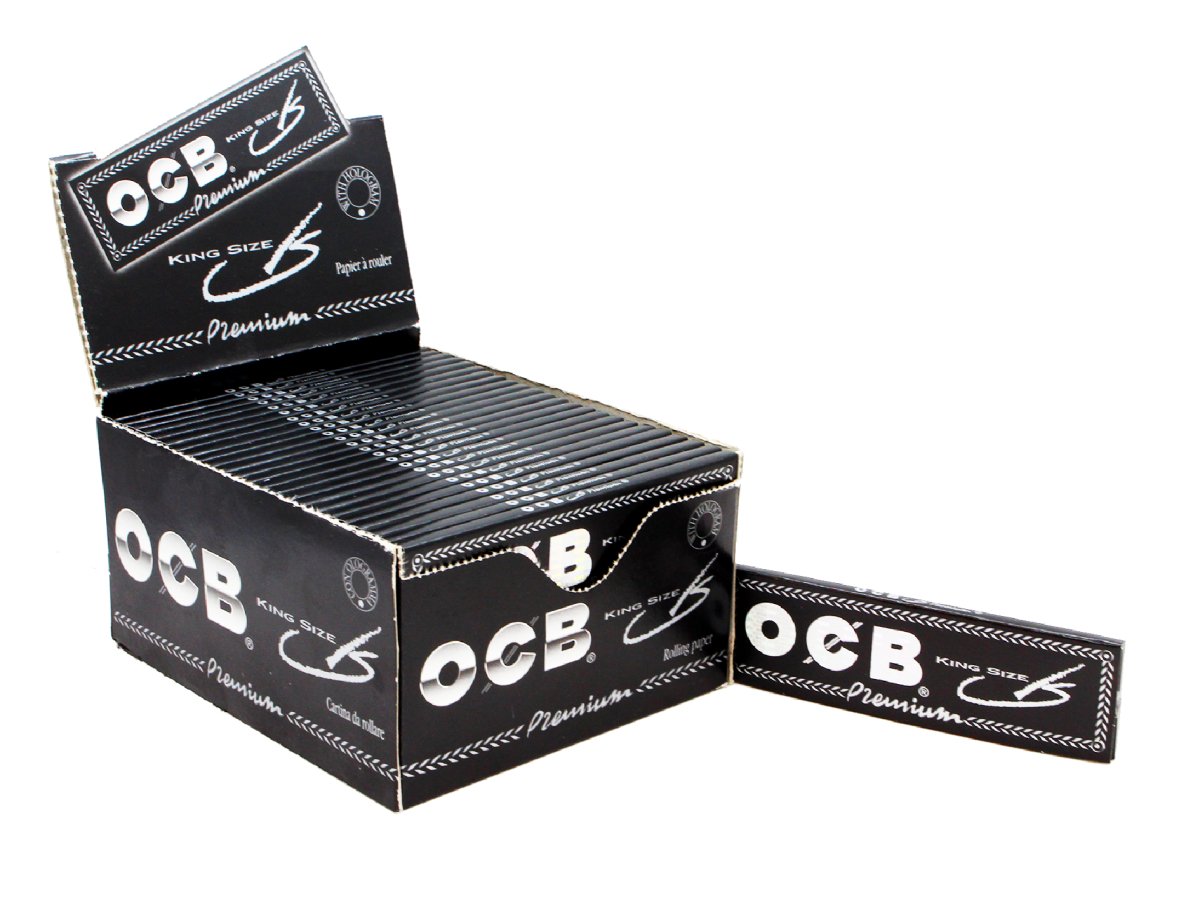 OCB Premium King-size (Wide) black (Non-Slim) - VIR Wholesale
