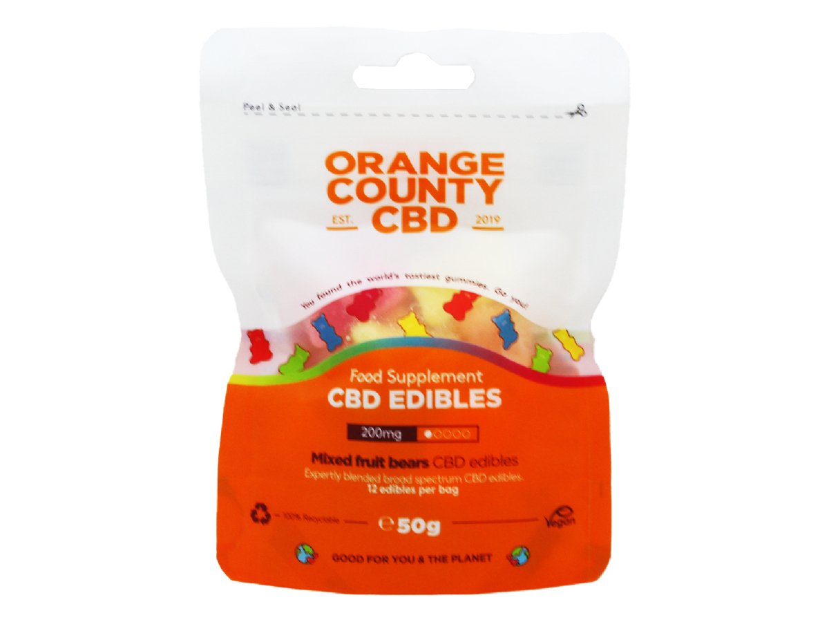 Orange County 200mg Grab Bag - Mixed Fruit Bears - VIR Wholesale