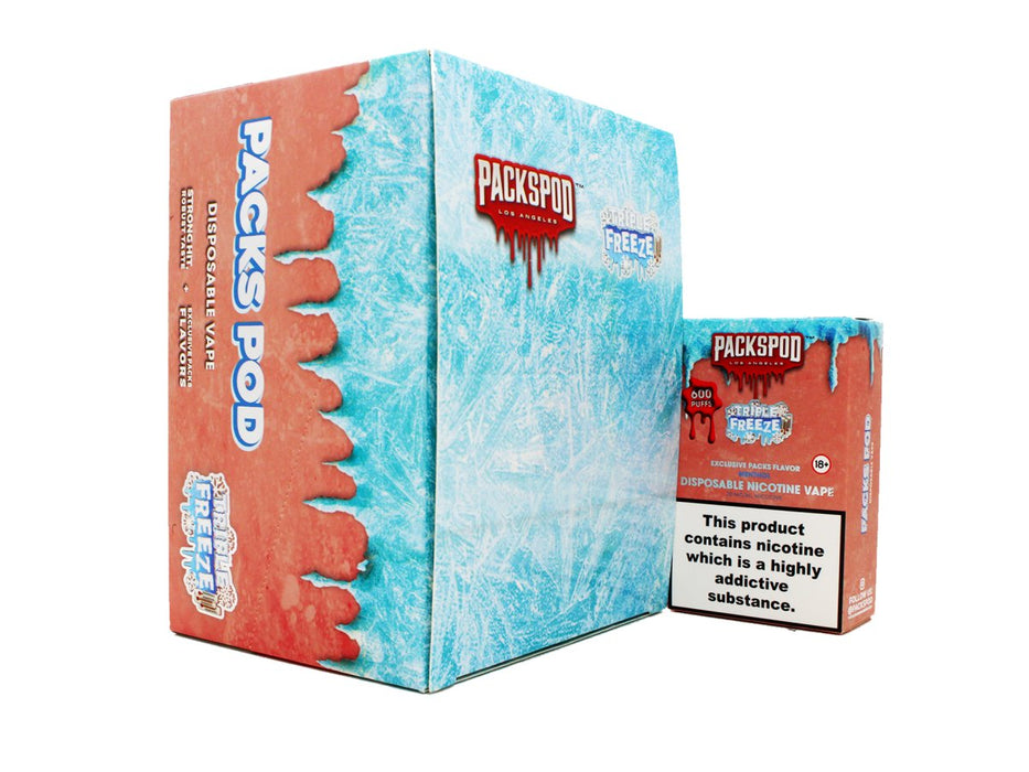 PACKSPOD BY PACKWOODS 2% NIC DISPOSABLE 12ML - 600 PUFFS - 12 Flavours - 10 Per Box - VIR Wholesale