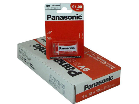 PANASONIC 9V PanF22 Battery 12 Pack - VIR Wholesale