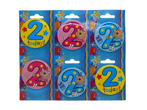 Partyware Badge Birthday (6 Pack) - VIR Wholesale