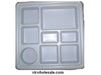 Plastic Plate 8 Compartments Assorted 25's - VIR Wholesale