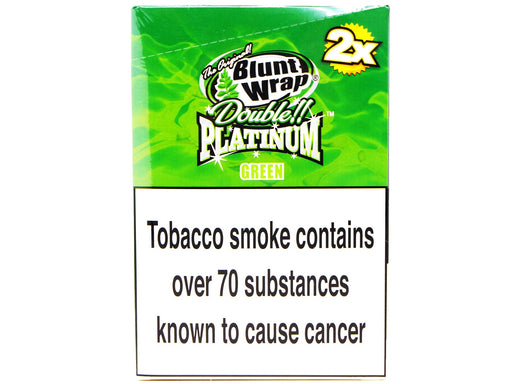 PLATINUM Premium Double Blunt Wraps - Green - VIR Wholesale