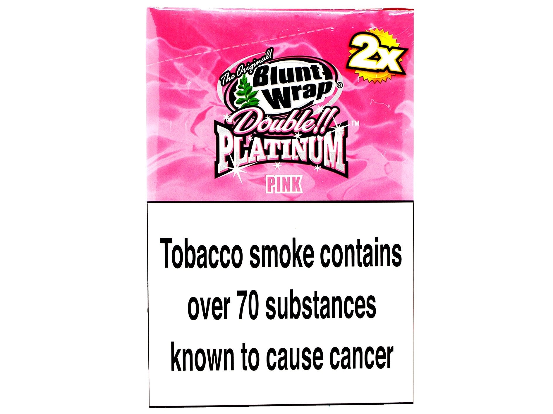 PLATINUM Premium Double Blunt Wraps - Pink - VIR Wholesale