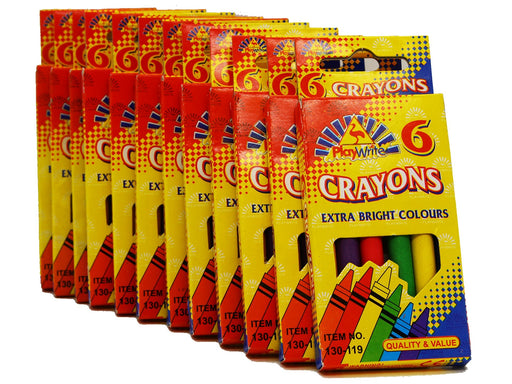 Playwrite 6 Wax Crayons Per Box - VIR Wholesale