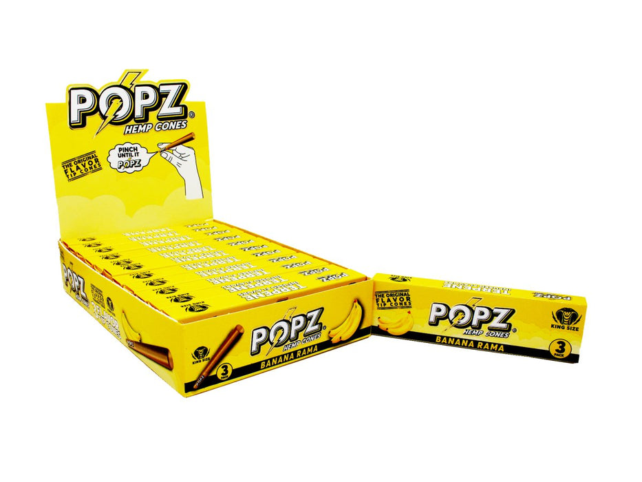 POPZ Flavoured Hemp Cones 3 pack - VIR Wholesale