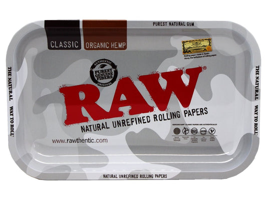RAW Arctic Camo Rolling Tray - VIR Wholesale