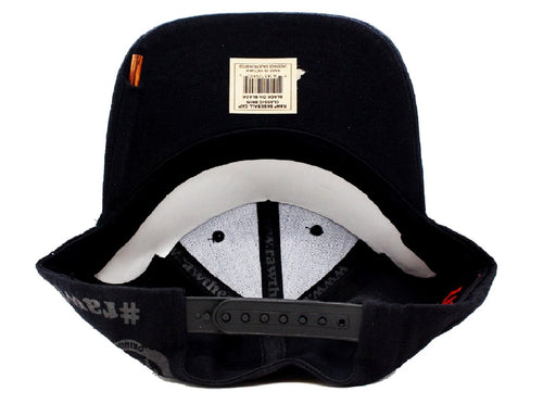 RAW baseball cap classic brim black on black - VIR Wholesale