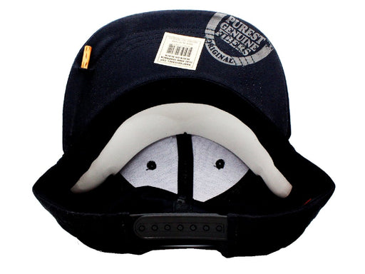 RAW baseball cap flat brim snapback black on black - VIR Wholesale