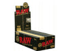 RAW Black Classic Single Wide Double Window Rolling Papers - 25 Per Box - VIR Wholesale