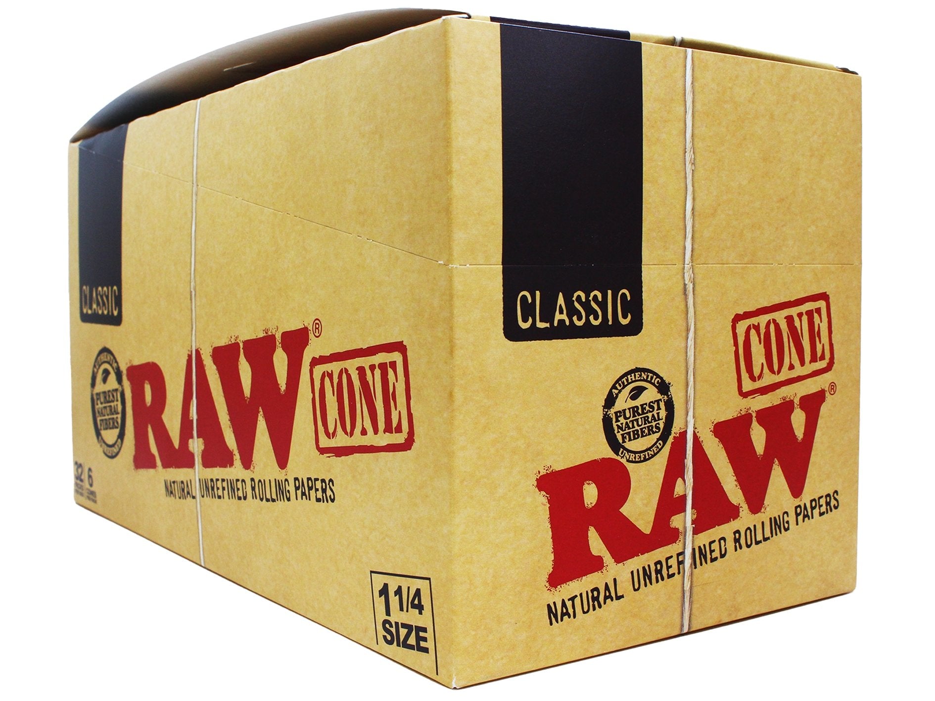 Raw Grand paquet de 32 cônes en papier pré-roulés 