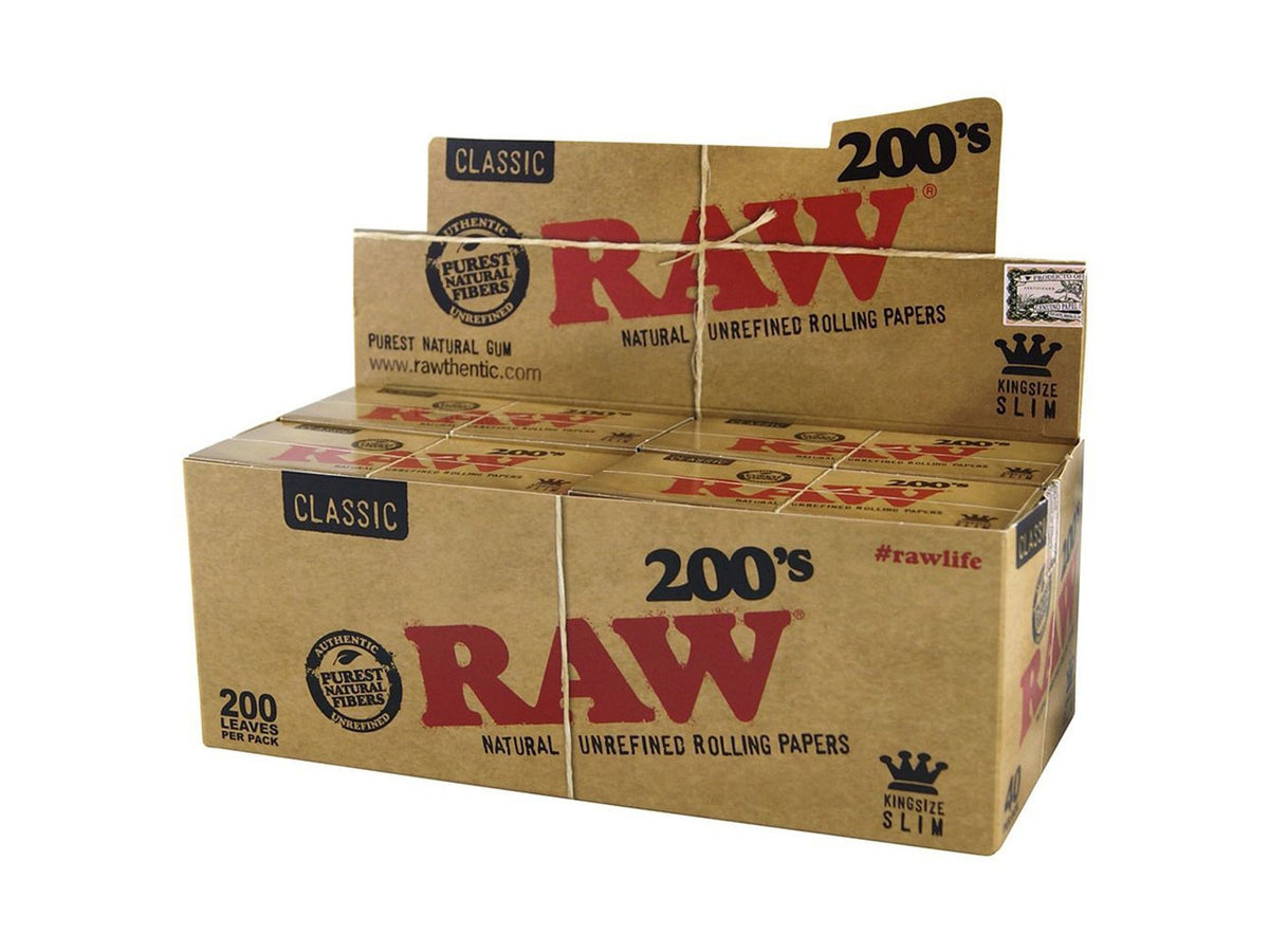 RAW Classic 200 King Size Slim Rolling Papers — VIR Wholesale