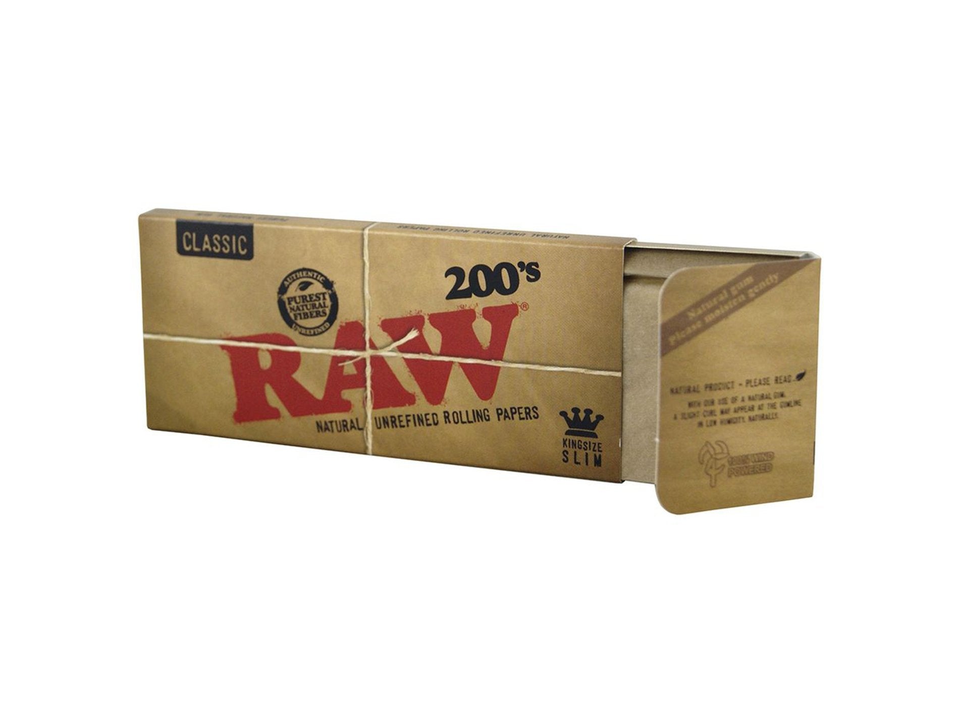 RAW Classic 200 King Size Slim Rolling Papers - VIR Wholesale