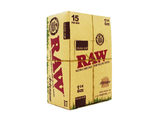 RAW CLASSIC ARTESANO 1¼ ROLLING PAPERS TIPS & TRAY FULL BOX - VIR Wholesale
