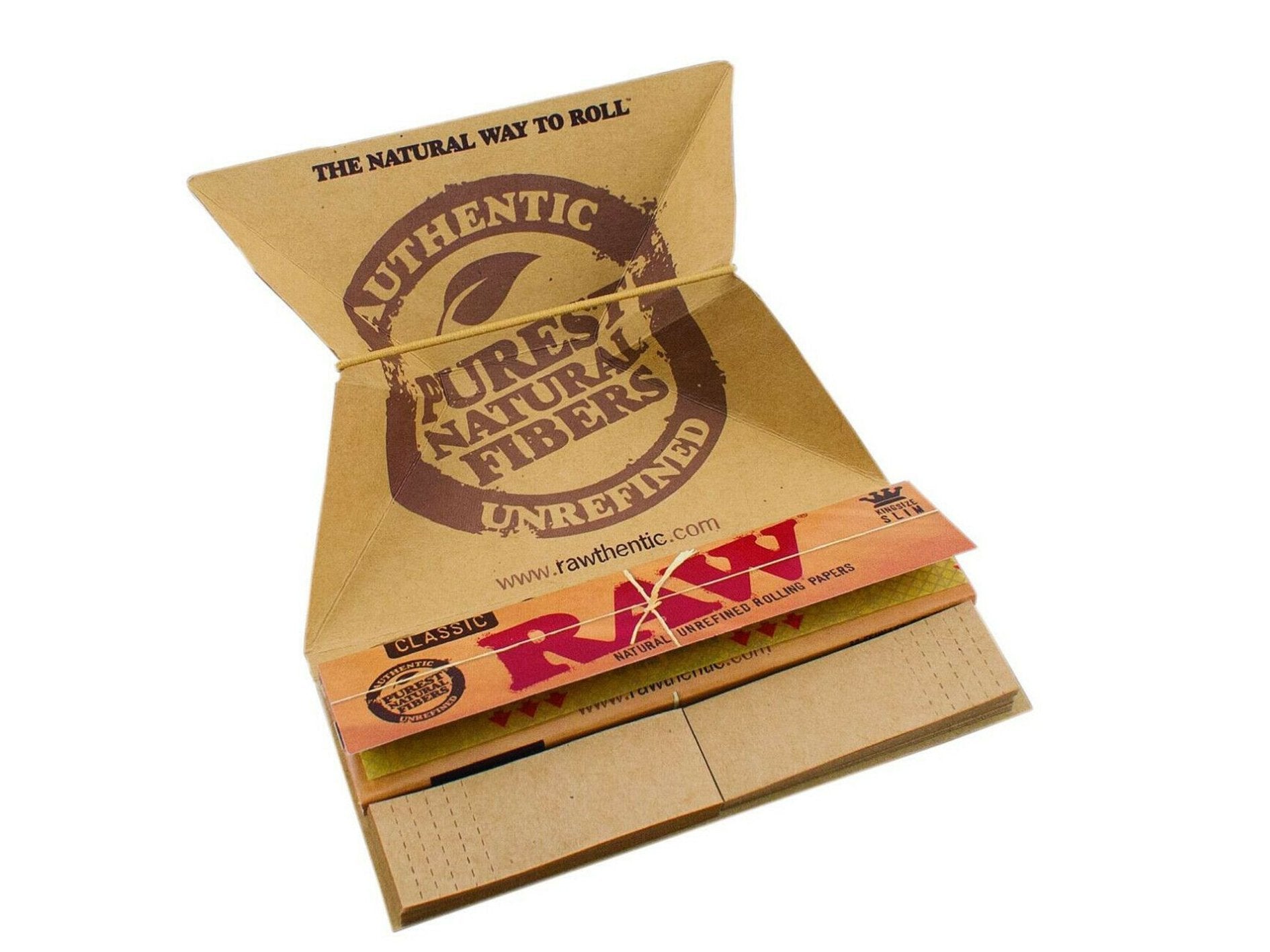 RAW Classic Artesano King Size Slim Rolling Papers Tips & Tray - VIR Wholesale