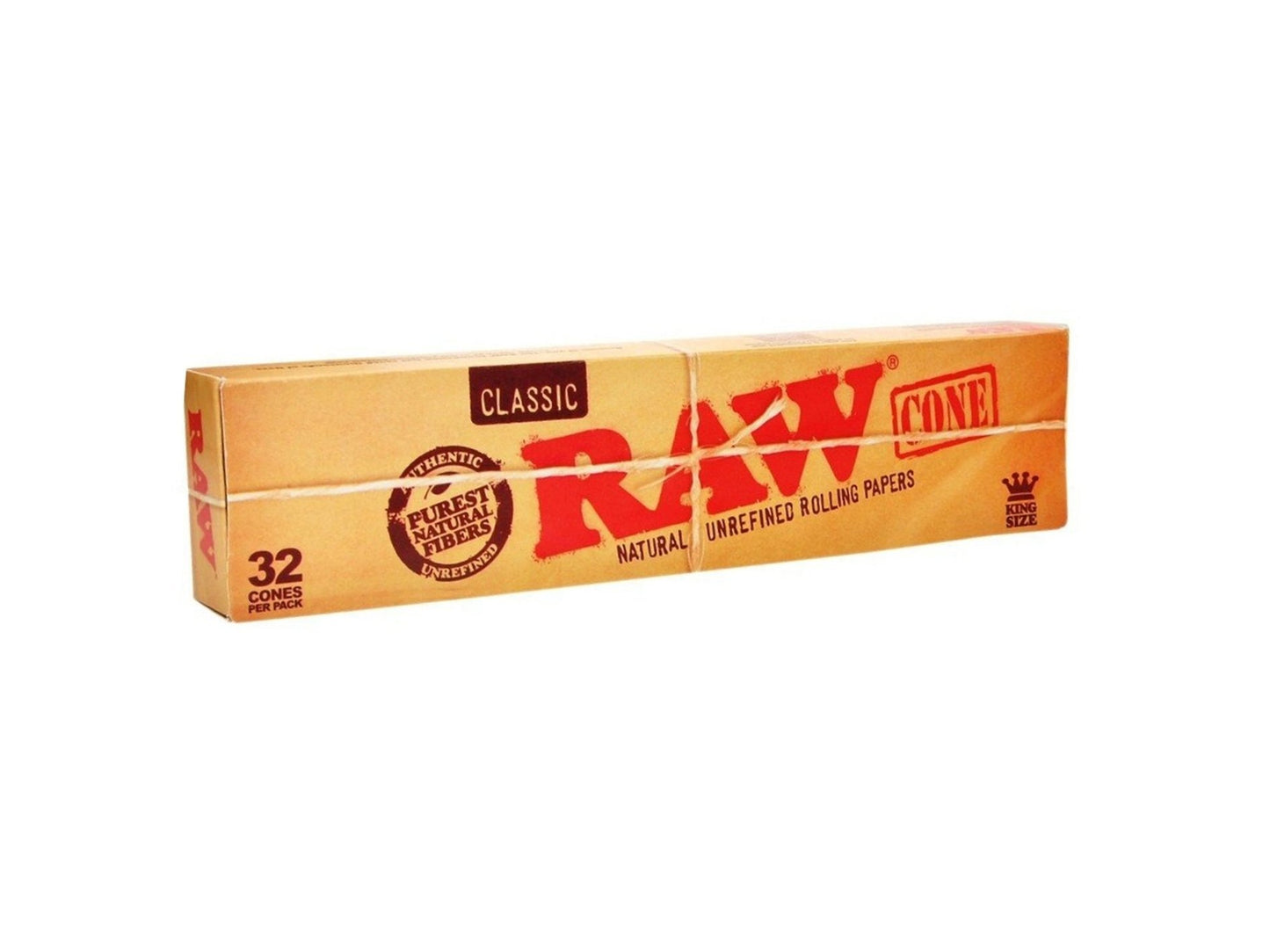 RAW Classic King Size Pre-Rolled Single Pack Cones - 32pcs - VIR Wholesale