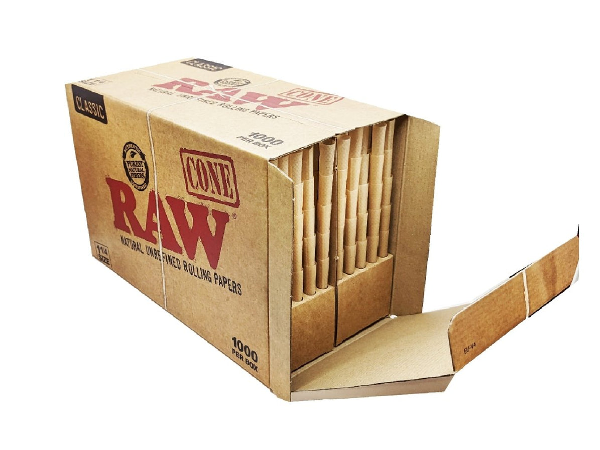 Raw Classic Pre Rolled Cones 1¼ Bulk Box Of 1000 — Vir Wholesale